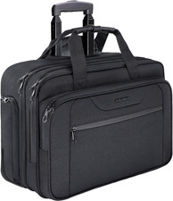 Rolling Laptop Bag Premium Wheeled Briefcase Fits up to 17.3 Inch Laptop Overnig picture
