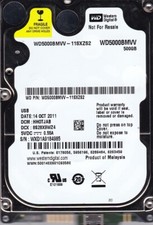 WD5000BMVV-11SXZS2 dcm: HHOTJAB sn: WXD1A OCT/2011 500GB USB 2.0 Western Digital picture
