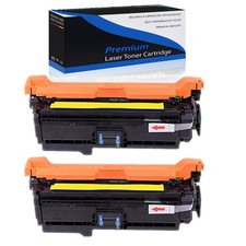 2PK Yellow CE262A 647A Toner for HP Color LaserJet Enterprise CP4520 CP4025N picture