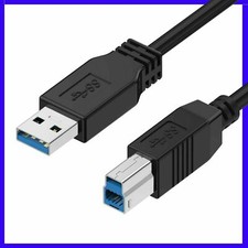 2X DELL 6 Ft USB 3.0/3.1 Compliant 5Gbps Type A Male to B Male Black Cable picture