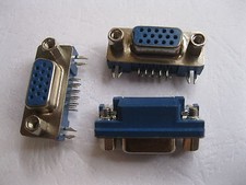20 Pcs D-Sub 15 pin Female Right Angle blue 3 Row short New picture