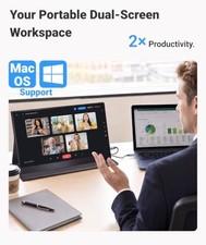 PORTABLE MONITOR FOR LAPTOP,15.6'' 1080P, WITH MAGNETIC CASE | 1080P INGNOK picture