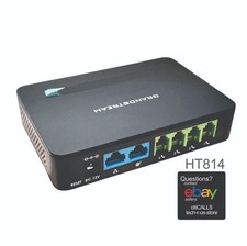 Grandstream GS-HT814 Gigabit Analog Telephone Adapter 4 FXS Port 4 SIP Profiles picture