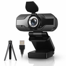 1080P Webcam With Privacy Cover Streaming Webcam w/. Microphone USB Tripod picture