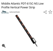 Middle Atlantic product PD-615C-NS, 6-outlet, 15 amp Power Strip 60hz 120vac NEW picture