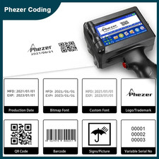 12.7/25.4mm Label Printer Handheld Inkjet Printer QR Bar Batch Code Date Number  picture