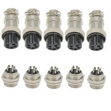 GX16-5 5Pin Panel Metal Mount Aviation Connector Adapter Male Female Plug Socket picture