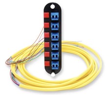 Corning CCH-CP12-A9-P03RH W/6 LC Duplex SM & Pigtail Fiber, 3m, Yellow picture