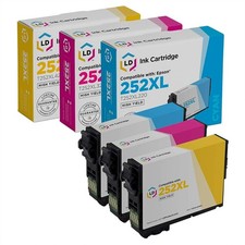 LD 3Pk Replacement Cartridges for Epson Ink 252 XL WorkForce WF-3621 picture