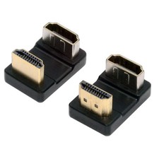 2 Pack HDMI Male to HDMI Female 4K@60Hz 180 Degree Angled Connector Adapter picture