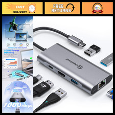 6-in-1 USB C Hub Multiport Adapter, HDMI, Ethernet, USB 3.0, Type-C Dock picture