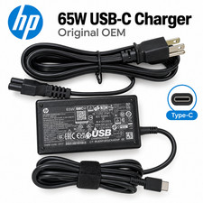 LOT of 1-25 pcs 65W Type-C USB-C Laptop Adapter Charger for HP laptop picture