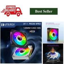UPSIREN UF-1 PRISM 4 PRO 120mm ARGB PWM Case Fan 4-Pin Quiet Cooling 1500RPM picture