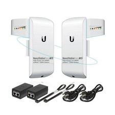 Pre-Configured Bundle of 2 Ubiquiti NanoStation LOCOM5 P2P-2 Units Kit 100% C... picture
