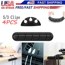 4Pcs 5/3 Clips Organizer Cord Multi USB Cable Charger Desktop Clip Wire Holder picture
