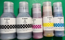 Genuine Canon 21 Ink cartridge-Bottle-Setup For Tank printer G3270/G3272-OEM-5PK picture