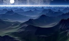 Landscape mountains night 3d abstract art nature Custom Gaming Mat Desk picture