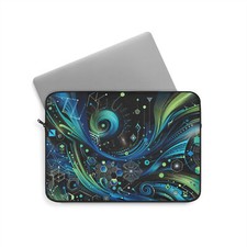 Abstract Cosmic Laptop Sleeve - Vibrant Universe Design for Tech Lovers picture
