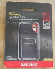 SanDisk Extreme Portable SSD 2TB SDSSDE61-2T00-AT NVMe USB-C - New Sealed picture