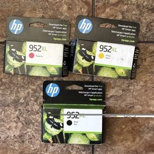 3-PACK HP GENUINE 952XL High Yield Magenta/Black/Yellow (All XL's) EXP- 2024/25 picture