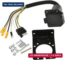 Oyviny 4 Pin to 7 Pin Trailer Adapter with Mounting Bracket, Heavy Duty Pure Cop picture