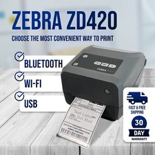 Zebra ZD420 Mobile Shipping Label 4x6 Printer 300 dpi USPS UPS FedEx DHL Stamps picture