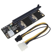 For Network SlimSAS 8i x2 to PCIe4.0 x16 Slot Adapter SFF8654 Riser Card GEN4 1x picture