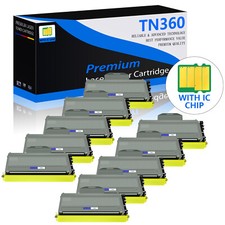 10PK Black TN360 Toner Cartridge for Brother TN-360 MFC-7320 7340 7345DN 7345N picture