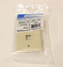 ICC Single Gang Faceplate Flat 2 Port Ivory IC107F02IV picture
