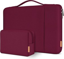 Sleeve for 17.3 inch Laptop Water Resistant Shockproof with Accessory Bag, Wine picture