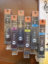 Genuine OEM Canon Ink CLI 8 Six (6) Set Pixma Chromalife 100 Sealed / No Box picture