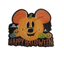 Disney Parks Happy Halloween Mickey Mouse Pumpkin Acrylic Fridge Magnet picture