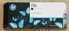 GENUINE HP 738 300ml Black Ink Cartridge 498N8A DesignJet T850 T950 08/2028 New picture