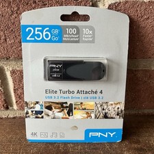 PNY 256 GB - Elite Turbo Attaché 4 - USB 3.2 Flash Drive - 100MB/s Read picture