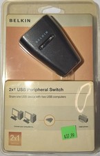 Belkin 2 x 1 USB Peripheral Switch F1U201V 2 - BRAND NEW SEALED (OLD STOCK) picture