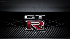 Cars nissan gt r radiator grill logo Desk Mat Stitched picture