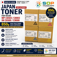 Japan Replacement Toner for Ricoh MP C6503 C8003 IM C6500 C8000 CMYK 850 Grams picture