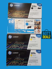4-Pack HP 308A 309A Q2670A Black Q2671A Cyan Q2672A Yellow OEM LaserJet 3700 NEW picture