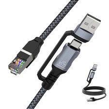 1.8M USB A & Type-C to RJ45 Ethernet Cable 100Mbps Network Adapter for Laptop picture