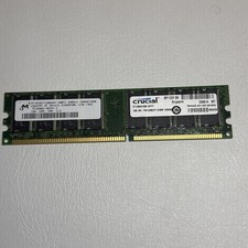 Micron Crucial 1GB DDR-400 PC3200U Desktop RAM MT16VDDT12864AY-40BF2 CL3 184 Pin picture