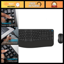 Wireless Bluetooth Keyboard & Mouse Bundle, USB-C, AI Button, Smart Media Knob, picture