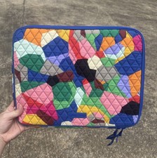 Vera Bradley Vibrant “Pop Art” Laptop/Tablet Quilted Padded Sleeve 14”x11 W/ Zip picture