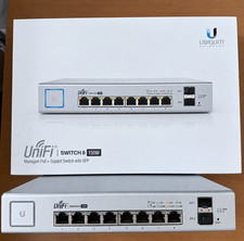 Ubiquiti UniFi US-8-150W PoE Switch + Geolynx Rack Mount - Box & Accessories picture