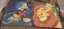 2 Vintage Disney Mousepads; Mickey Mouse And The Lion King picture