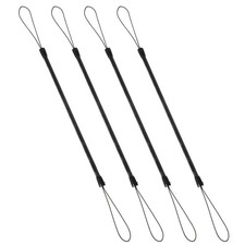 Mabor 4Pcs Pen Leash, Stylus Tether, Plastic Elastic Tether 23 cm, Black picture