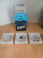 Untested- LIANLI UNI  SL-INF WIRELESS 120 3 WHITE - REVERSE - FANS ONLY  READ picture