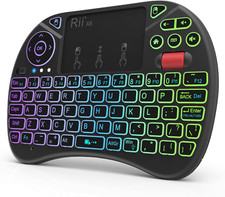 Rii X8 Mini Wireless Keyboard 2.4GHz, Touchpad Mouse, RGB Backlit, Rechargeable picture