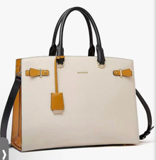 BOSTANTEN Briefcase for Women 15.6 Inch Genuine Leather Laptop Briefcase Shoulde picture