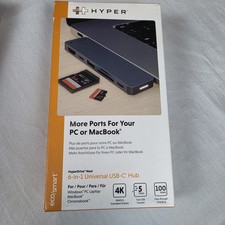 HyperDrive Next 6-in-1 USB-C Hub 4K HDMI 100W PD SD Card Reader Open Box picture
