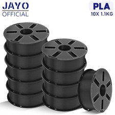 10X 1.1KG JAYO PLA 3D Printer Filament 1.75mm Black No Bubble High Strength Bulk picture